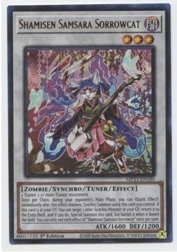 Yu-Gi-Oh! - Shamisen Samsara Sorrowcat - MP23-EN189- Ultra Rare -1st Ed-NM/M - Image 1