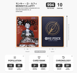 [PRISTINE994] TAG 10 One Piece Card Japanese Promo 014 Luffy Magazine Vol.20 27 - Image 3