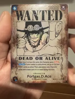 Ace Wanted Poster Op13-119 SEC One Piece Trading Card Game - Image 1