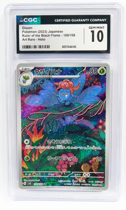 CGC 10 Gloom 109/108 AR Art Rare Ruler of the Black Flame sv3 Pokemon Card Slab - Image 1