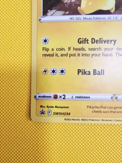 Pikachu SWSH234 SWSH: Sword & Shield Promo Cards Holo Swirl - Image 3