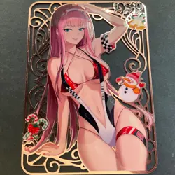 Goddess Story Gold METAL Card - Maiden Party - Serial Number #/200! Zero Two 2 - Image 1