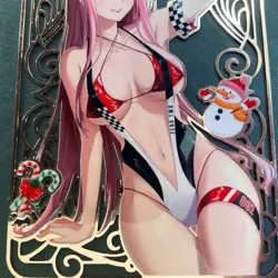 Goddess Story Gold METAL Card - Maiden Party - Serial Number #/200! Zero Two 2 - Image 2