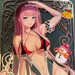 Goddess Story Gold METAL Card - Maiden Party - Serial Number #/200! Zero Two 2 - Image 3