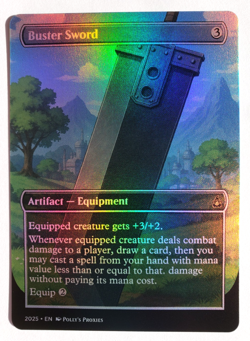 Buster Sword FOIL Proxy Card with Custom Art Design Final Fantasy - Image 4