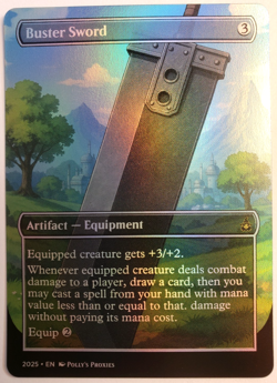 Buster Sword FOIL Proxy Card with Custom Art Design Final Fantasy - Image 5