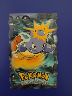 Topps Pokemon Evolution Card - #08 Wartortle, Rare, Blue Logo, Die-cut - Image 1