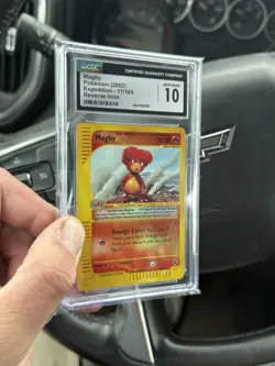 CGC 10 GEM MINT Magby 🔥 2002 Expedition 17/165 Reverse Holo Pokemon Card 🔥 psa - Image 3