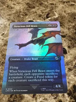 VORACIOUS FELL BEAST Magic MTG Lord of the Rings Borderless Foil - Image 1