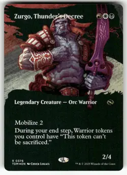 MTG | Zurgo, Thunder's Decree (Borderless) FOIL | (NM) Tarkir: Dragonstorm - Image 1