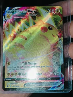 Pokemon Pikachu VMAX Gigantamax Card 310 HP Holo Rare - Image 1