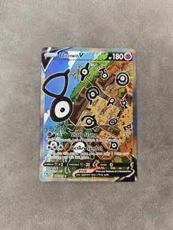 Pokemon TCG Unown V 177/195 Alternate Art Ultra Rare SWSH12: Silver Tempest - NM - Image 1