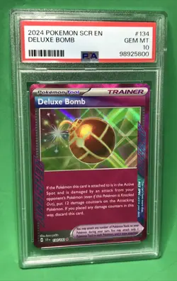 PSA 10 Gem Mint Deluxe Bomb Ace Spec - Stellar Crown Pokemon Tool Holo 2024 - Image 1