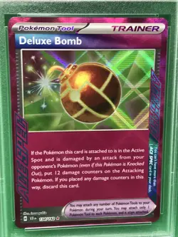 PSA 10 Gem Mint Deluxe Bomb Ace Spec - Stellar Crown Pokemon Tool Holo 2024 - Image 4