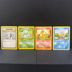 Pokemon Vintage Base Set 1999 Oak Bulbasaur Squirtle Charmander 44 63 46 88/102 - Image 1