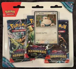 Pokemon TCG Twilight Masquerade 3-Pack Blister Sealed ** Snorlax ** - Image 1