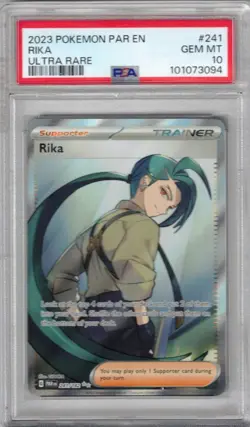 2023 POKEMON PAR EN PARADOX RIFT 241/182 RIKA ULTRA RARE PSA 10 GEM MINT!! - Image 1
