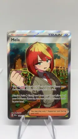 Pokemon TCG Mela 140/131 Ultra Rare Prismatic Evolutions Near Mint NM Condition - Image 1