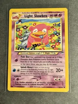 Light Slowbro 51/105 Neo Destiny Regular Pokemon - MP - Image 1
