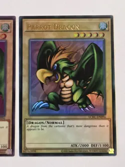Parrot Dragon LCKC-EN096 FADED Yugioh Holo Foil Bleed Misprint Error Mint - Image 3