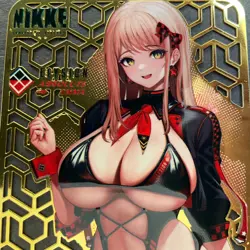 WES - Goddess Story Gold METAL Card - NO Serial Number Card - Anime Emma Nikke - Image 2