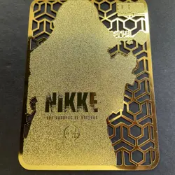 WES - Goddess Story Gold METAL Card - NO Serial Number Card - Anime Emma Nikke - Image 5