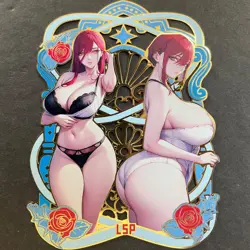 WES - Goddess Story Gold METAL Card - Serial Number #195/200! Makima Bikini - Image 1