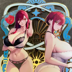 WES - Goddess Story Gold METAL Card - Serial Number #195/200! Makima Bikini - Image 2