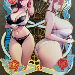 WES - Goddess Story Gold METAL Card - Serial Number #195/200! Makima Bikini - Image 3
