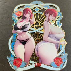 WES - Goddess Story Gold METAL Card - Serial Number #195/200! Makima Bikini - Image 4