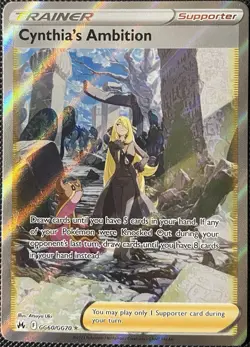 Cynthia's Ambition GG60/GG70 Crown Zenith: Galarian Gallery Holo - Pokemon Card - Image 1