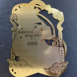 WES - Goddess Story Gold METAL Card - Serial Number #010/200! Yae Bikini Anime - Image 1