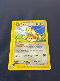 Vintage Pokemon Card TCG Aquapolis E-Reader Furret 48/147 Non Holo played - Image 1