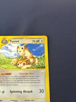 Vintage Pokemon Card TCG Aquapolis E-Reader Furret 48/147 Non Holo played - Image 2