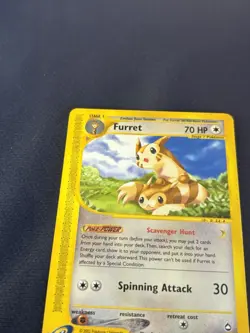 Vintage Pokemon Card TCG Aquapolis E-Reader Furret 48/147 Non Holo played - Image 3