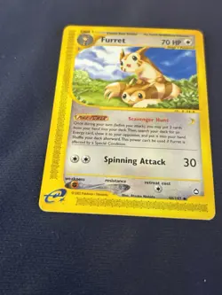 Vintage Pokemon Card TCG Aquapolis E-Reader Furret 48/147 Non Holo played - Image 4