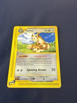 Vintage Pokemon Card TCG Aquapolis E-Reader Furret 48/147 Non Holo played - Image 5