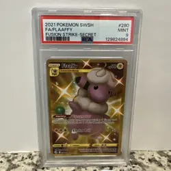 Pokemon TCG Flaaffy Fusion Strike Holo Card 280/264 2021 Gold PSA 9 - Image 1