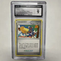 Tropical Wind DP48 World Championship 2009 FINALIST Pokemon Card CGC 8 - Image 1
