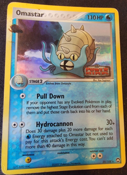 Reverse Holo Foil Omastar # 20/108 EX Power Keepers Set Pokemon Trading Cards DA - Image 1
