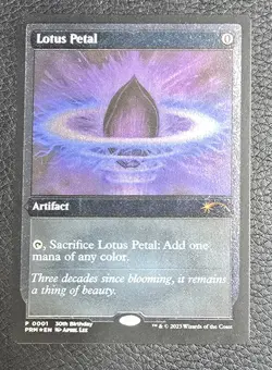 Lotus Petal (Foil Etched) Unique and Miscellaneous Promos Foil MTG NM Magic Card - Image 1