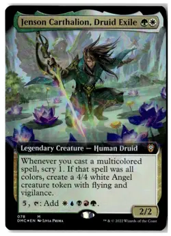 MTG Foil Jenson Carthalion, Druid Exile (Extended Art) - DMC Misprint MP English - Image 1