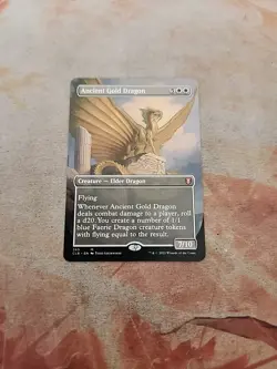 Ancient Gold Dragon Borderless Commander Legends Battle For Baldur's Gate MTG NM - Image 1