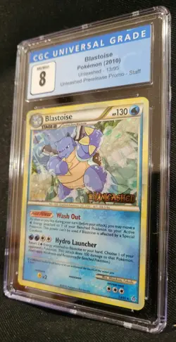 Blastoise 13/95 Staff Promo Unleashed Prerelease Rare CGC 8 NM/Mint Pokemon TCG - Image 2