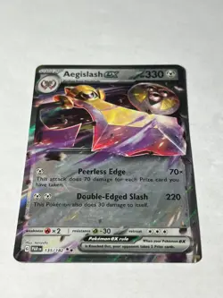 Pokemon TCG Aegislash ex 135/182 Paradox Rift Holo Double Rare NM - Image 1