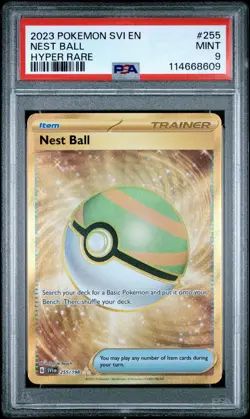 Nest Ball # 255/198 | Pokemon TCG - 2023 Scarlet & Violet Base | PSA 9 MINT - Image 1