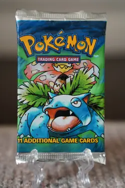 Pokemon Base Set Booster Pack Unlimited Venusaur Art WOTC TCG Vintage Sealed - Image 1