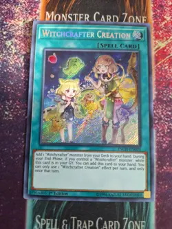 Yu-Gi-Oh! Witchcrafter Creation INCH-EN020 Secret Rare 1st Edition Near Mint - Image 1