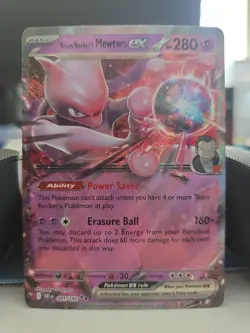Pokemon TCG Team Rockets Mewtwo EX Double Rare Card 081/182 Destined Rivals - Image 1