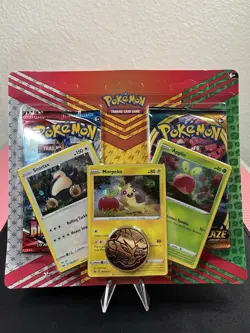 Pokemon TCG: Snorlax, Morpeko & Applin Cards with 2 Blister Packs & Coin SEALED! - Image 2